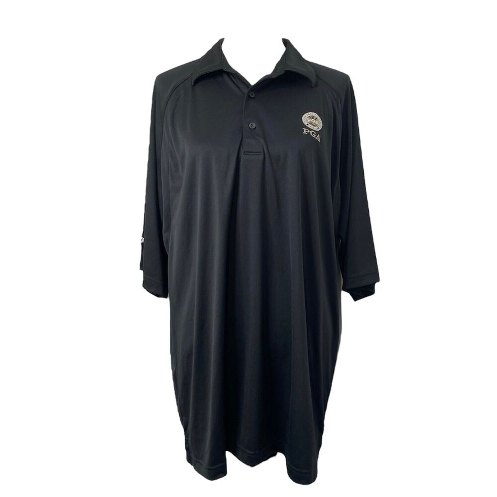Greg Norman ML75 Men’s Polo Shirt Black PGA Lexmark Embroidered Golf Size XL